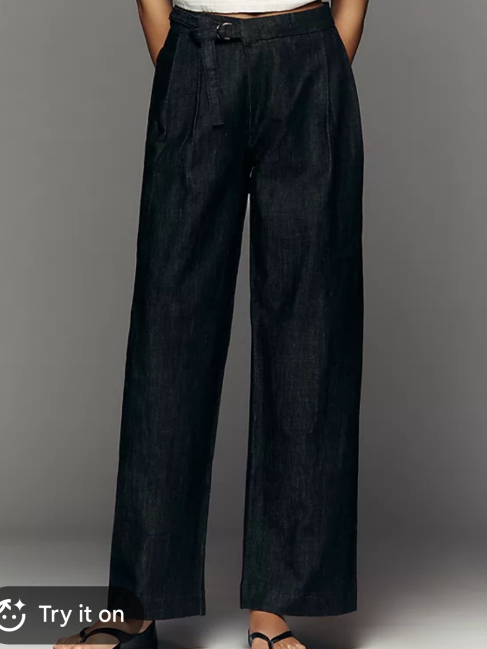 Maeve Wide Leg High Rise Trouser Jeans Heathered Black 😍😍😍so soft!!😍😍😍  NWT